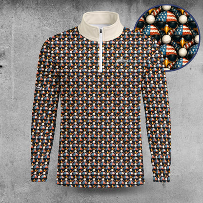 Eagles And Golf Balls Brand Men Quarter-zip Pullover