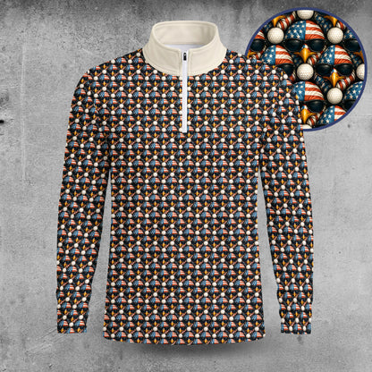 Eagles And Golf Balls Brand Men Quarter-zip Pullover