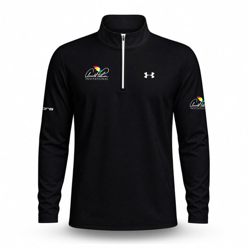 Solid Black Arnold Palmer UA & CB Men Quarter-zip Pullover