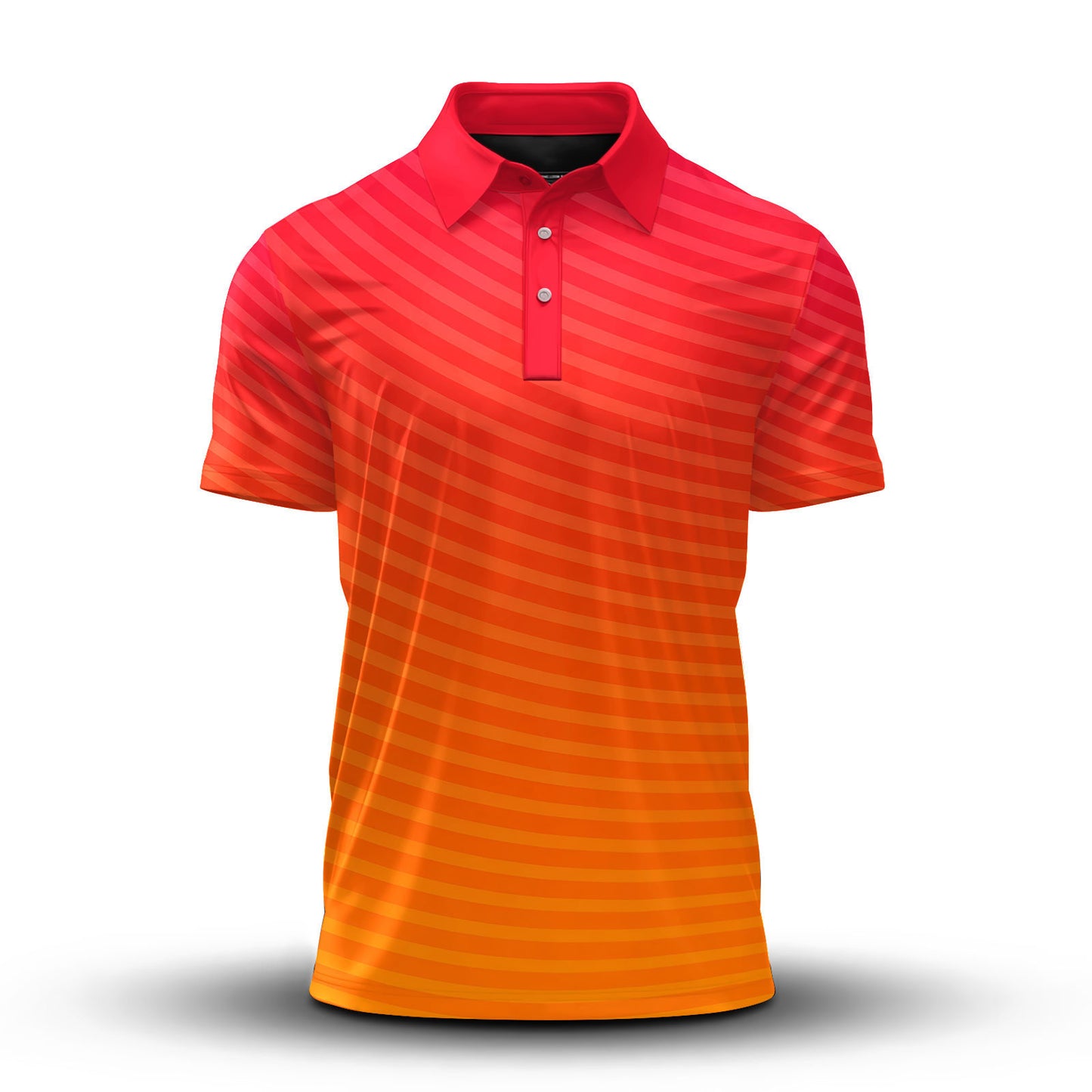 Pink Orange Circle Men Polo Shirt