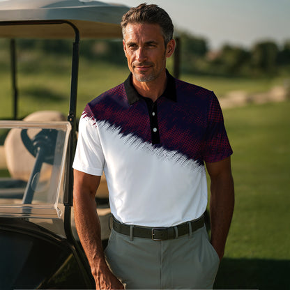 Red Blue Sport 2027 Men Polo Shirt