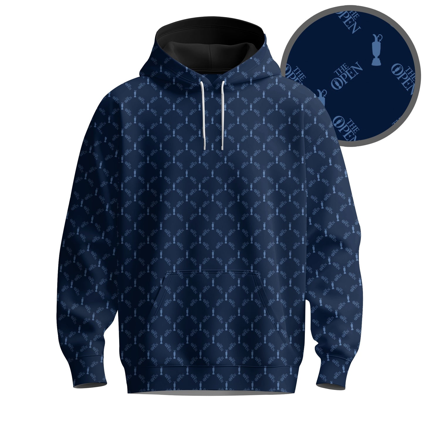 Blue  Pattern Brands Men Hoodie