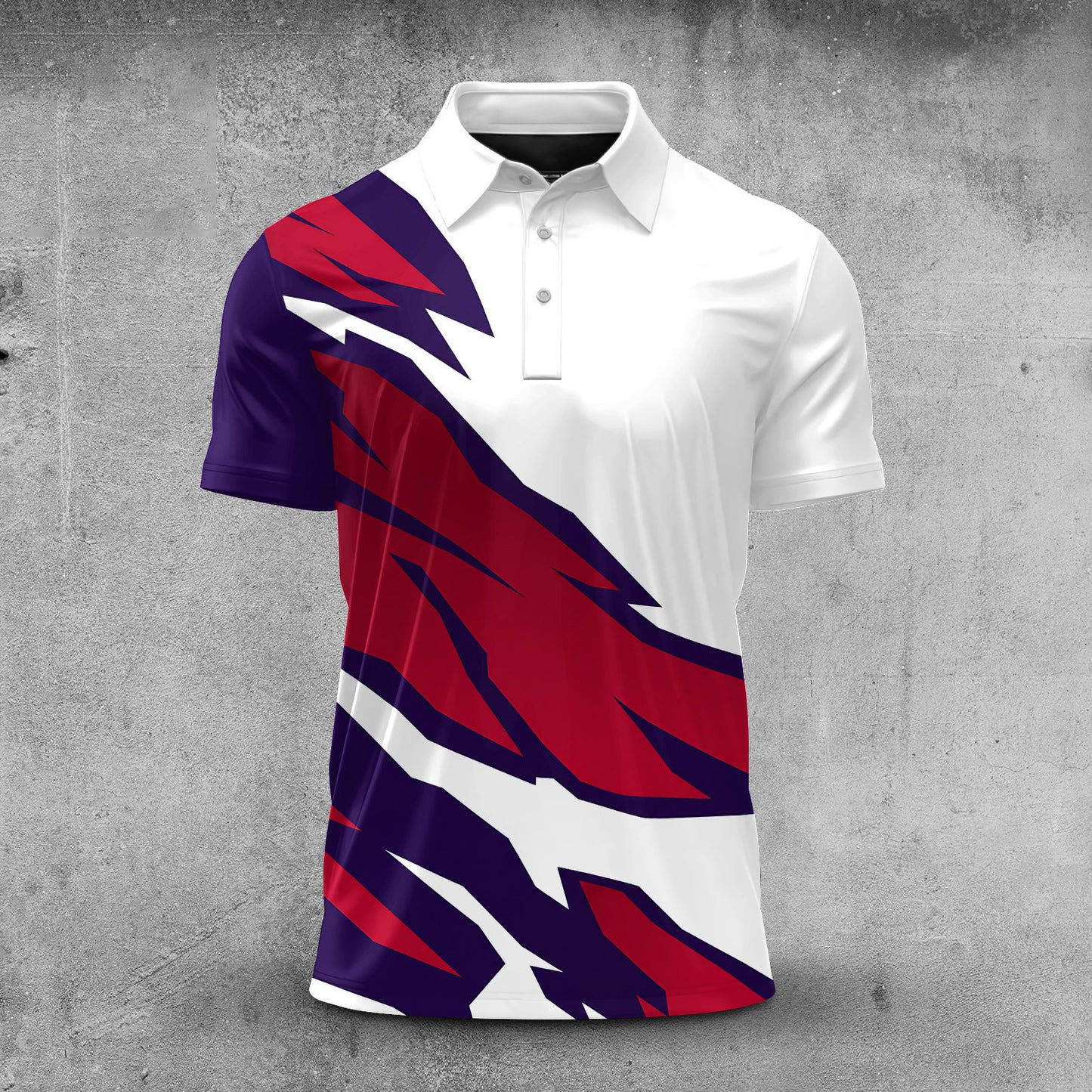 2027 Red Purple Men Polo Shirt