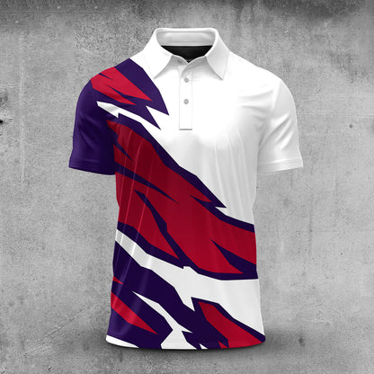 2027 Red Purple Men Polo Shirt