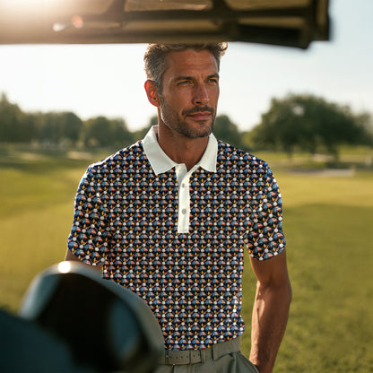 Eagles And Golf Balls Men Polo Shirt