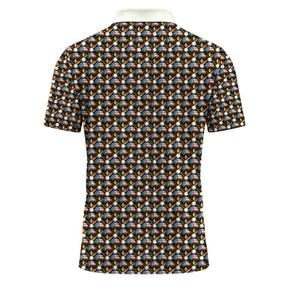Eagles And Golf Balls Men Polo Shirt