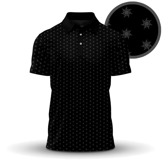 2026  Blue Sun Seamless Pattern Men Polo Shirt