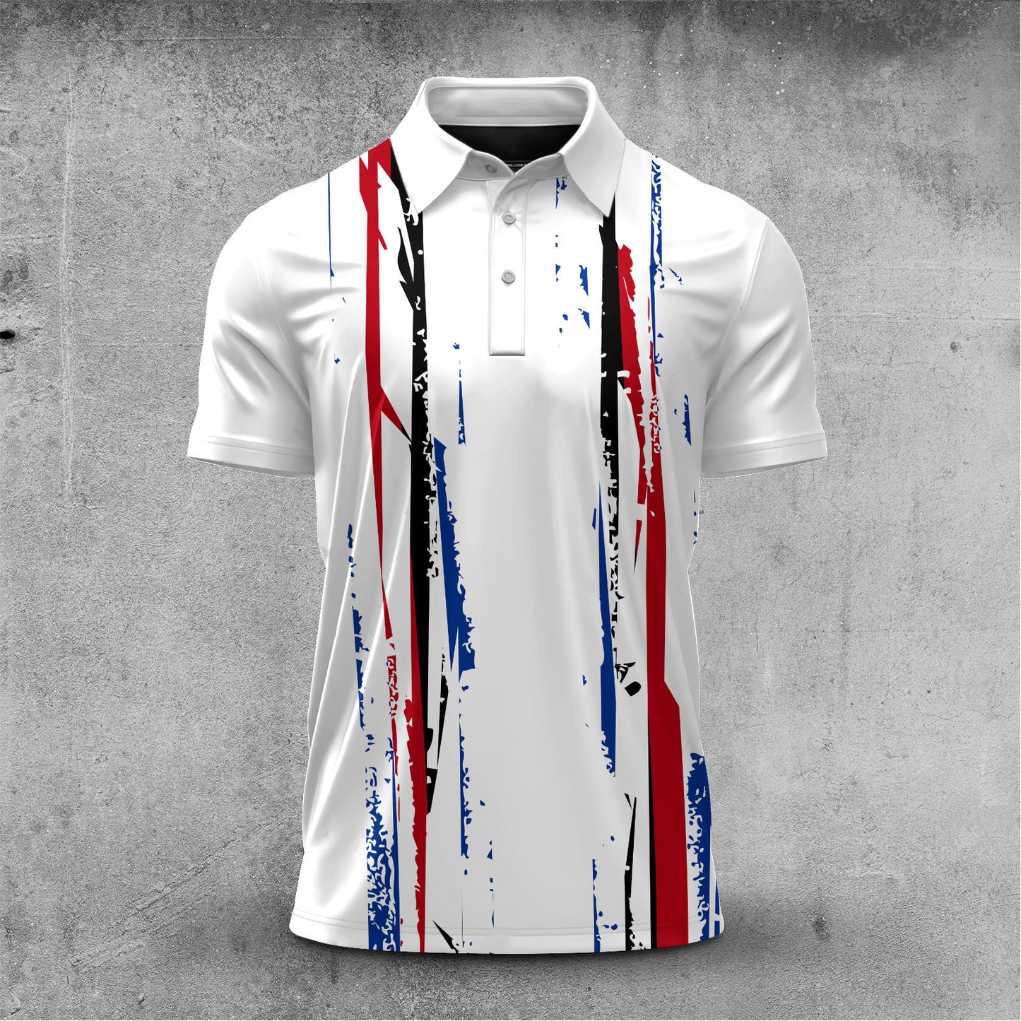 2026 White Black Blue Red Pattern Men Polo Shirt