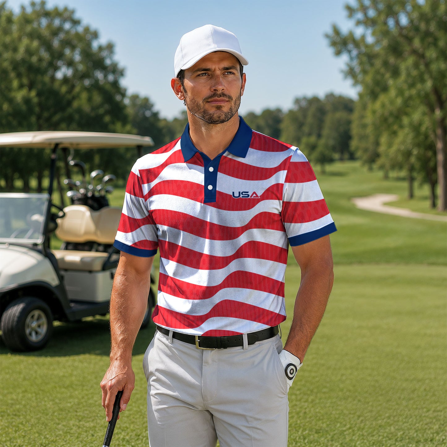 USA Team USA vibes Men Polo Shirt