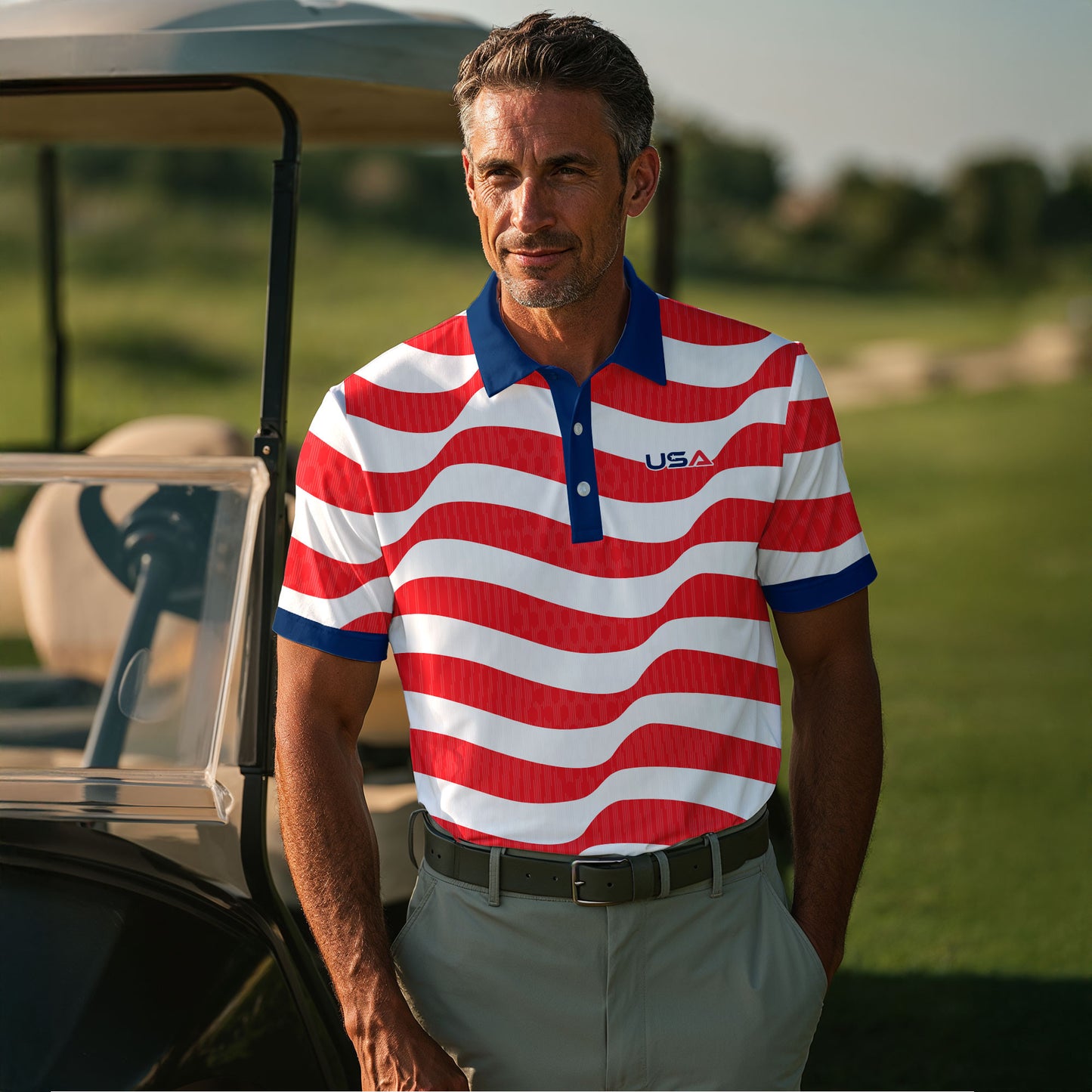 USA Team USA vibes Men Polo Shirt