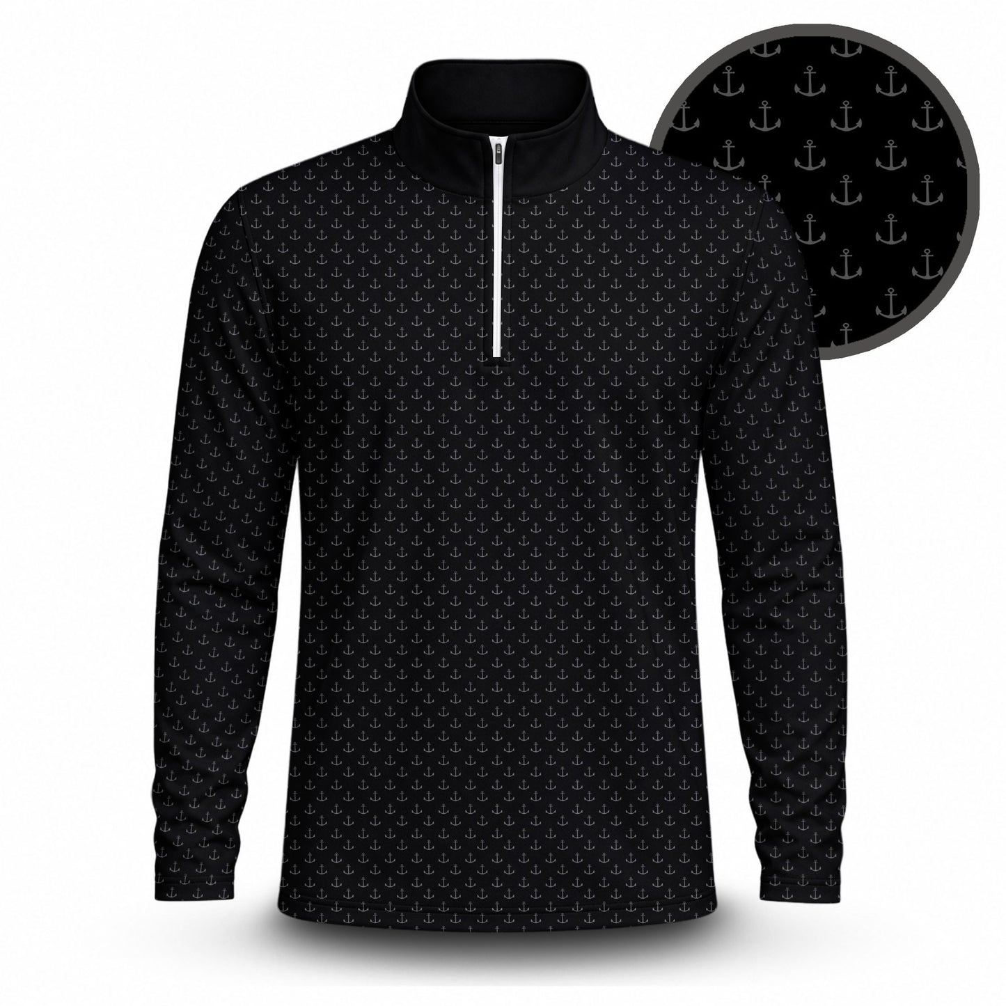 Black Anchor 2026  Men Quarter-zip Pullover New MK
