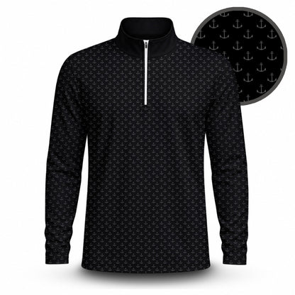 Black Anchor 2026  Men Quarter-zip Pullover New MK
