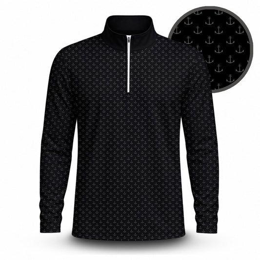 Black Anchor 2026  Men Quarter-zip Pullover New MK