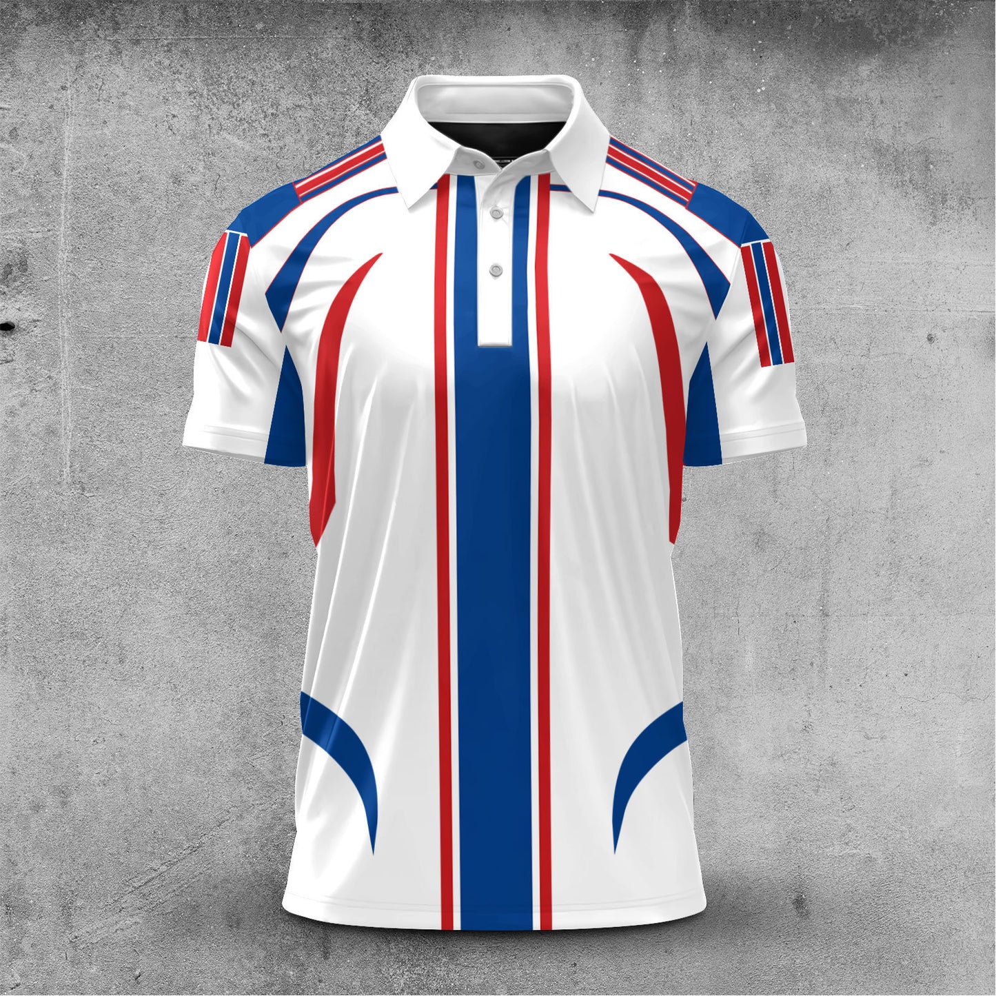 US Vibe Red Blue White 2027  Men Polo Shirt