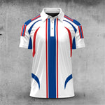 US Vibe Red Blue White 2027  Men Polo Shirt