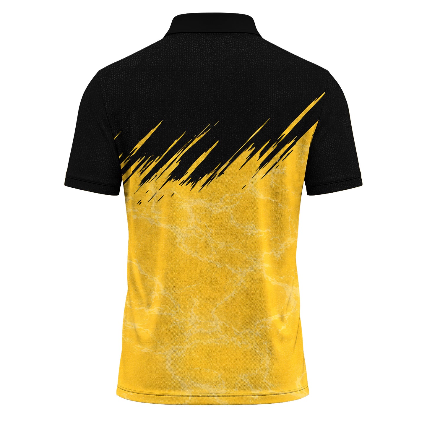 Black Yellow 2027 Sporty Men Polo Shirt