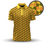 2026  Leafy Pattern Men Polo Shirt