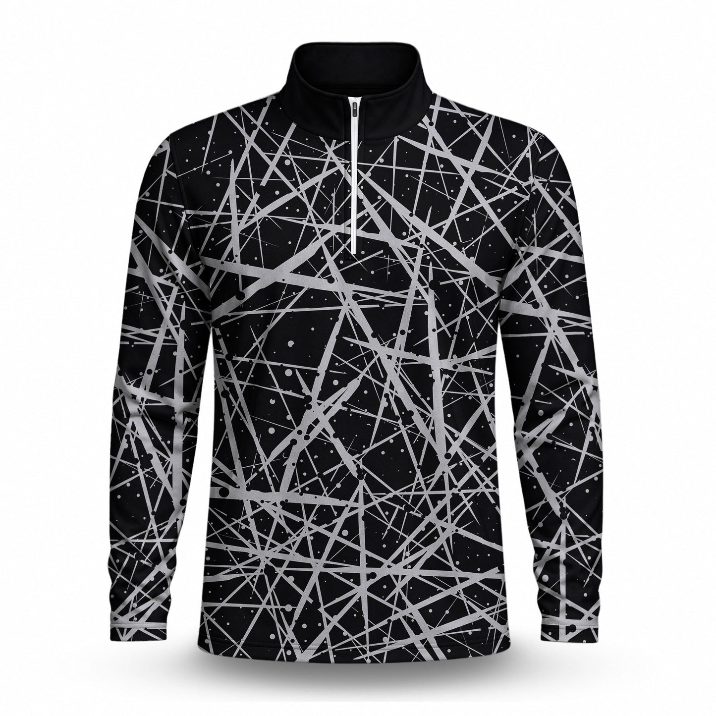 Loud Black Grey  Men Quarter-zip Pullover