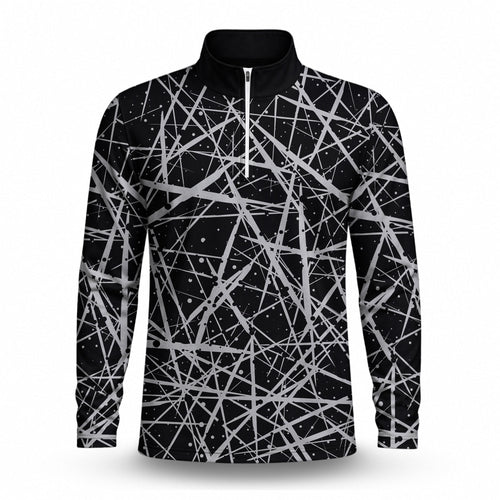 Loud Black Grey  Men Quarter-zip Pullover