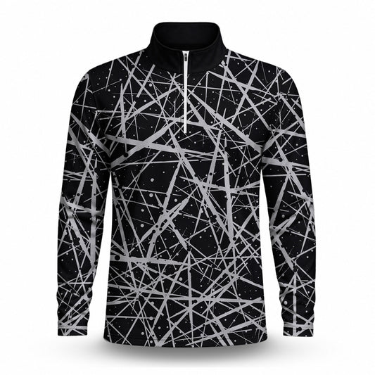 Loud Black Grey  Men Quarter-zip Pullover
