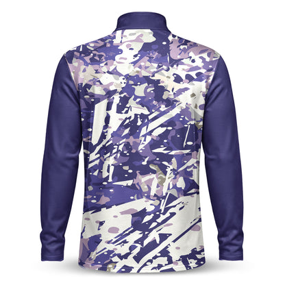 Loud Purple Painting Men Quarter-zip Pullover