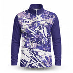 Loud Purple Painting Men Quarter-zip Pullover