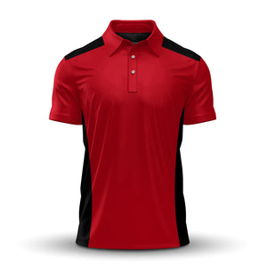 Red Black 2027  Men Polo Shirt