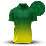 Gradient Green Yellow  Seamless Pattern Men Polo Shirt