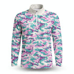 Camo Color  Men Quarter-zip Pullover