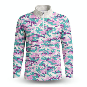 Camo Color  Men Quarter-zip Pullover