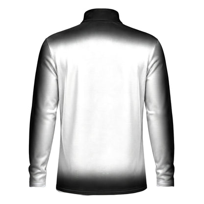 Gradient Black And White 2027  Men Quarter-zip Pullover
