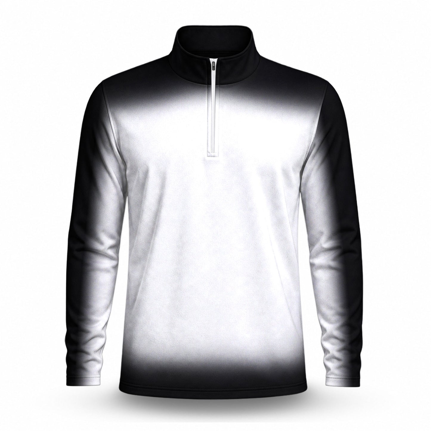 Gradient Black And White 2027  Men Quarter-zip Pullover