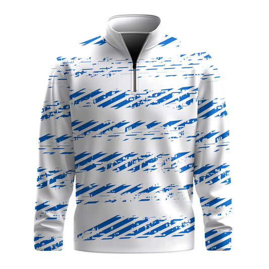 Blue Tire Tracks Men Quarter-zip Pullover
