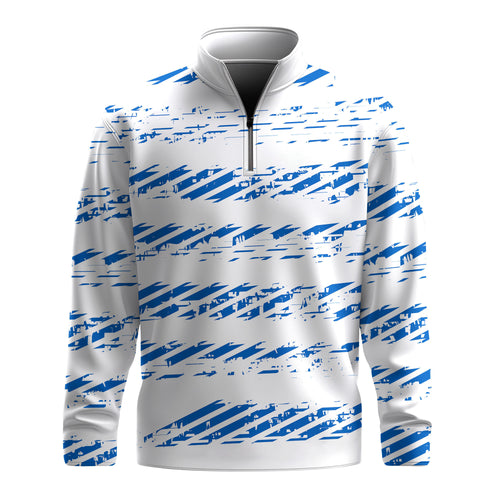 Blue Tire Tracks Men Quarter-zip Pullover