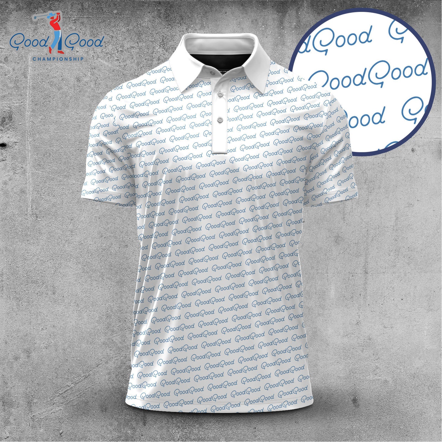 Good Good Championship Pattern Men Polo Shirt