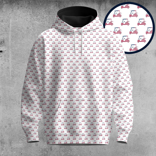 America Golf Cart Pattern 2026  Men Hoodie