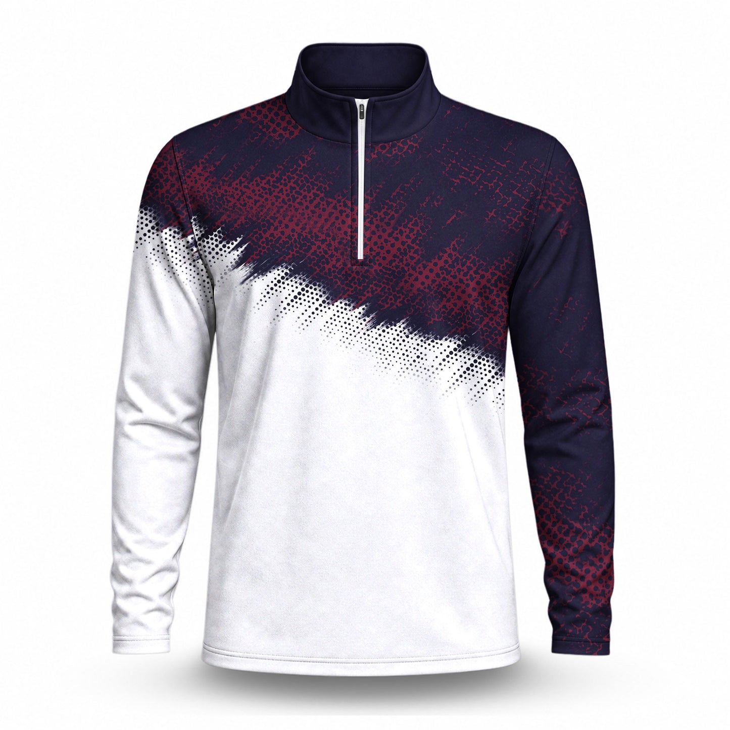 Red Blue Sport 2027  Men Quarter-zip Pullover