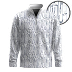 Blue Golf Clubs Pattern 2026  Men Quarter-zip Pullover