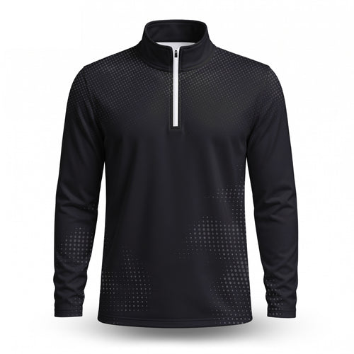 Dynamic Black Men Quarter-zip Pullover