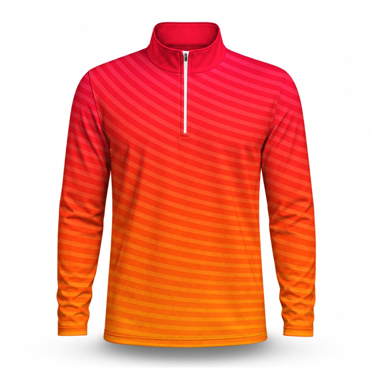 Pink Orange Circle Men Quarter-zip Pullover