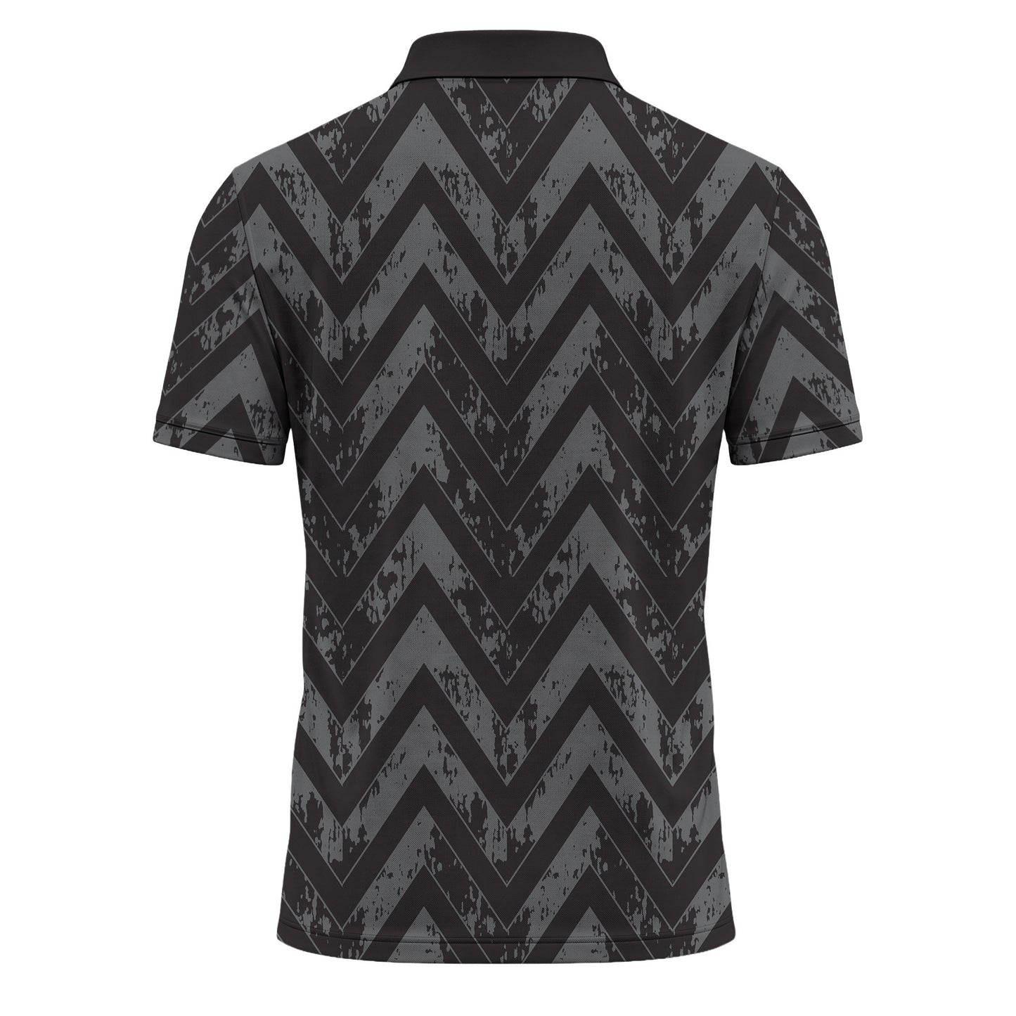 Black Grey Men Polo Shirt