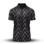 Black Grey Men Polo Shirt